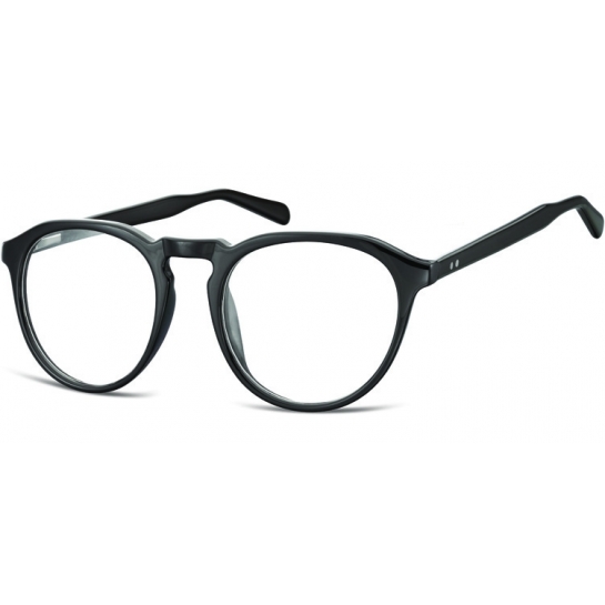 Okrągłe Okulary oprawki Lenonki zerówki korekcyjne Sunoptic AC21 czarne